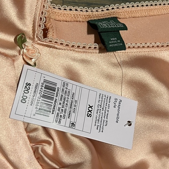 Peach Satin Crop Top Wild Fable - Picture 3 of 5